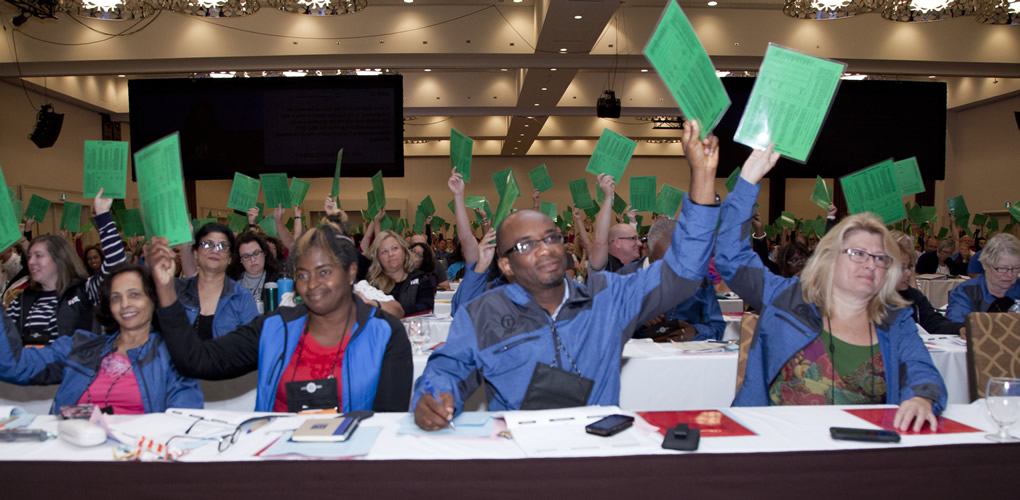 Over 600 ETFO members from across the province attend the ETFO Annual Meeting